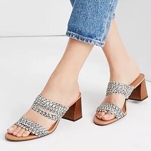 Madewell The Meg Sandal in Snake Embossed Leather